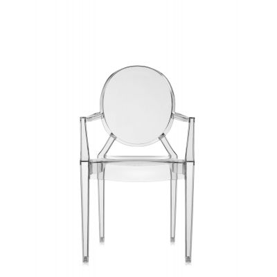 Set 2 scaune Kartell Louis Ghost design Philippe Starck fumuriu transparent