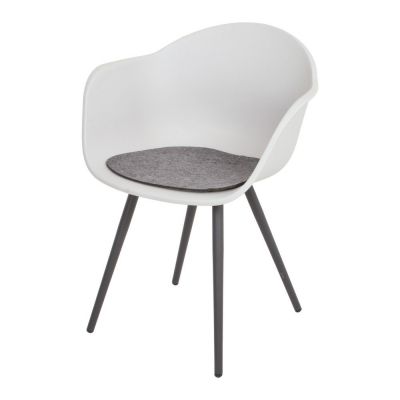 Scaun de grădină gri din plastic Zara – Garden Pleasure