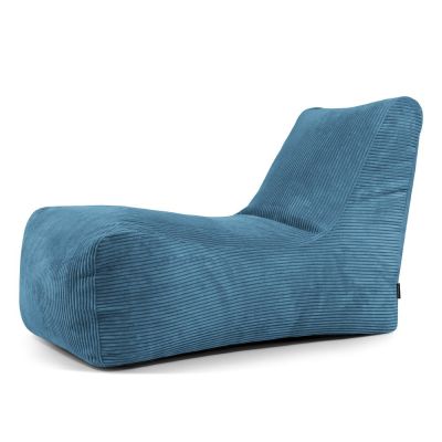 Fotoliu bean bag albastru cu tapiÈu009Berie din catifea reiatÄLounge âu0080SLOWDOWN