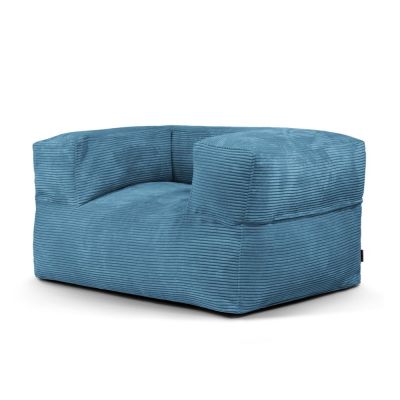 Fotoliu bean bag albastru cu tapiÈu009Berie din catifea reiatÄMooG âu0080SLOWDOWN