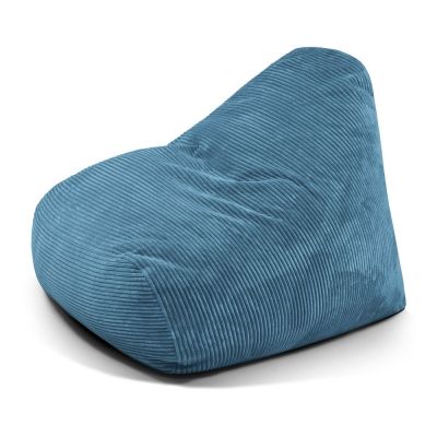 Fotoliu bean bag albastru cu tapiÈu009Berie din catifea reiatÄSnug 100 âu0080SLOWDOWN
