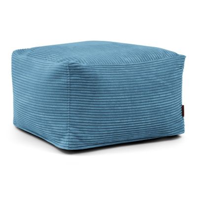 Fotoliu bean bag albastru cu tapiÈu009Berie din catifea reiatÄSoftbox MooG âu0080SLOWDOWN