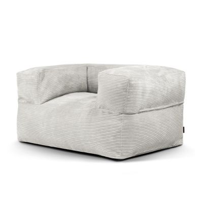 Fotoliu bean bag crem cu tapiÈu009Berie din catifea reiatÄMooG âu0080SLOWDOWN