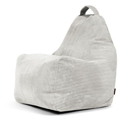 Fotoliu bean bag crem cu tapiÈu009Berie din catifea reiatÄPlay Amuse âu0080SLOWDOWN