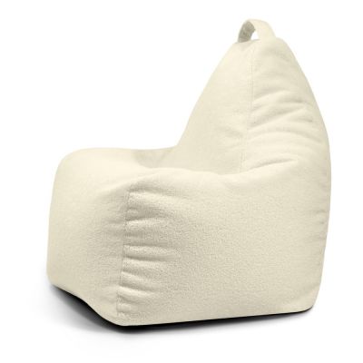 Fotoliu bean bag crem cu tapiÈu009Berie din Èu009BesÄu0083turÄbouclÃ© Play Amuse âu0080SLOWDOWN