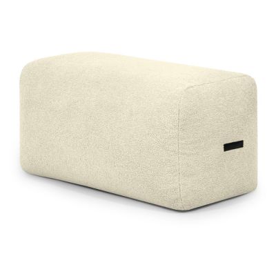 Fotoliu bean bag crem cu tapiÈu009Berie din Èu009BesÄu0083turÄbouclÃ© Plus 100 Lounge âu0080SLOWDOWN