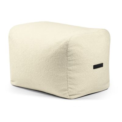 Fotoliu bean bag crem cu tapiÈu009Berie din Èu009BesÄu0083turÄbouclÃ© Plus 70 Lounge âu0080SLOWDOWN