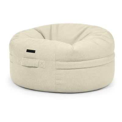 Fotoliu bean bag crem cu tapiÈu009Berie din Èu009BesÄu0083turÄbouclÃ© Roll 105 âu0080SLOWDOWN