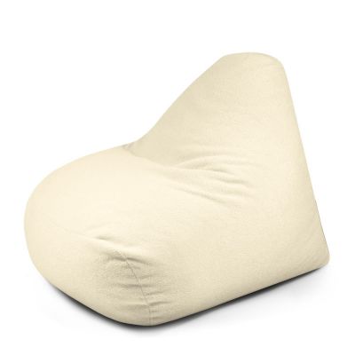 Fotoliu bean bag crem cu tapiÈu009Berie din Èu009BesÄu0083turÄbouclÃ© Snug 100 âu0080SLOWDOWN