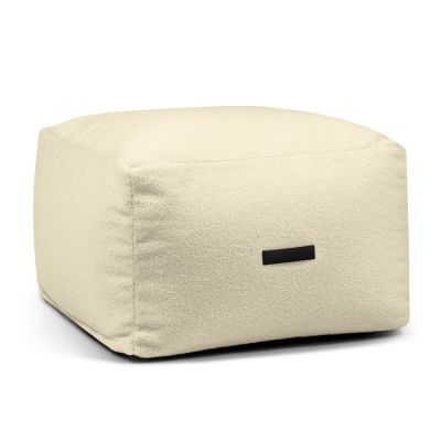 Fotoliu bean bag crem cu tapiÈu009Berie din Èu009BesÄu0083turÄbouclÃ© Softbox MooG âu0080SLOWDOWN