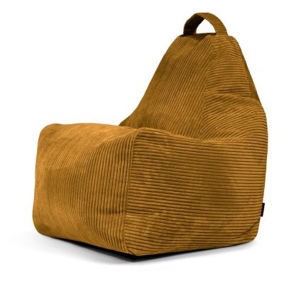 Fotoliu bean bag galben muÈu0099tar cu tapiÈu009Berie din catifea reiatÄPlay Amuse âu0080SLOWDOWN