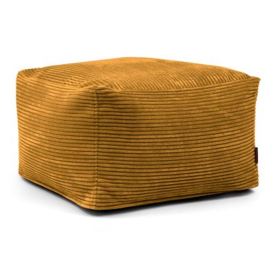 Fotoliu bean bag galben muÈu0099tar cu tapiÈu009Berie din catifea reiatÄSoftbox MooG âu0080SLOWDOWN