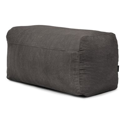 Fotoliu bean bag gri Ã®nchis cu tapiÈu009Berie din catifea reiatÄPlus 100 Lounge âu0080SLOWDOWN