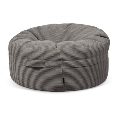 Fotoliu bean bag gri Ã®nchis cu tapiÈu009Berie din catifea reiatÄRoll 105 âu0080SLOWDOWN