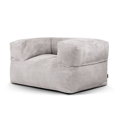 Fotoliu bean bag gri deschis cu tapiÈu009Berie din catifea reiatÄMooG âu0080SLOWDOWN