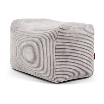 Fotoliu bean bag gri deschis cu tapiÈu009Berie din catifea reiatÄPlus 70 Lounge âu0080SLOWDOWN