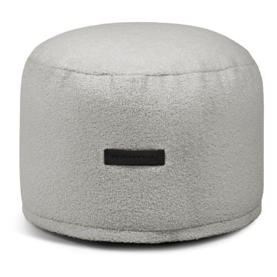 Fotoliu bean bag gri deschis cu tapiÈu009Berie din Èu009BesÄu0083turÄbouclÃ© Mini âu0080SLOWDOWN