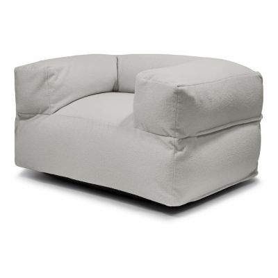 Fotoliu bean bag gri deschis cu tapiÈu009Berie din Èu009BesÄu0083turÄbouclÃ© MooG âu0080SLOWDOWN
