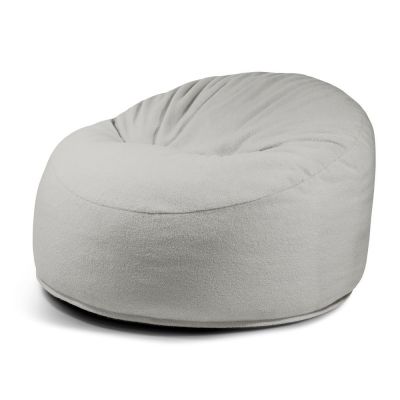 Fotoliu bean bag gri deschis cu tapiÈu009Berie din Èu009BesÄu0083turÄbouclÃ© Om 110 âu0080SLOWDOWN