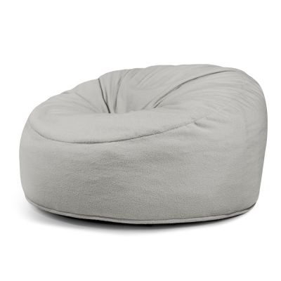 Fotoliu bean bag gri deschis cu tapiÈu009Berie din Èu009BesÄu0083turÄbouclÃ© Om 135 âu0080SLOWDOWN