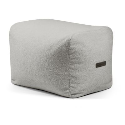 Fotoliu bean bag gri deschis cu tapiÈu009Berie din Èu009BesÄu0083turÄbouclÃ© Plus 70 Lounge âu0080SLOWDOWN