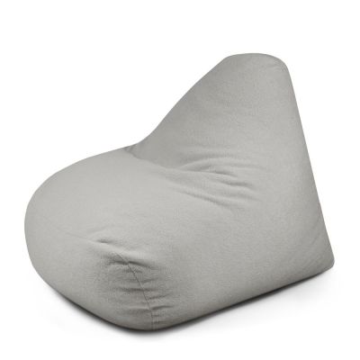 Fotoliu bean bag gri deschis cu tapiÈu009Berie din Èu009BesÄu0083turÄbouclÃ© Snug 100 âu0080SLOWDOWN