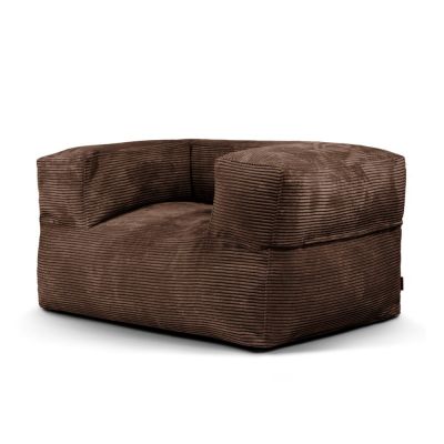 Fotoliu bean bag maro Ã®nchis cu tapiÈu009Berie din catifea reiatÄMooG âu0080SLOWDOWN