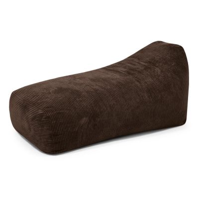 Fotoliu bean bag maro Ã®nchis cu tapiÈu009Berie din catifea reiatÄSnug Long 140 âu0080SLOWDOWN