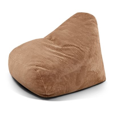 Fotoliu bean bag maro cu tapiÈu009Berie din catifea reiatÄSnug 100 âu0080SLOWDOWN