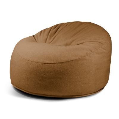 Fotoliu bean bag maro cu tapiÈu009Berie din Èu009BesÄu0083turÄbouclÃ© Om 110 âu0080SLOWDOWN