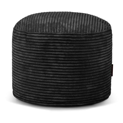 Fotoliu bean bag negru cu tapiÈu009Berie din catifea reiatÄMini âu0080SLOWDOWN