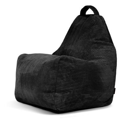 Fotoliu bean bag negru cu tapiÈu009Berie din catifea reiatÄPlay Amuse âu0080SLOWDOWN