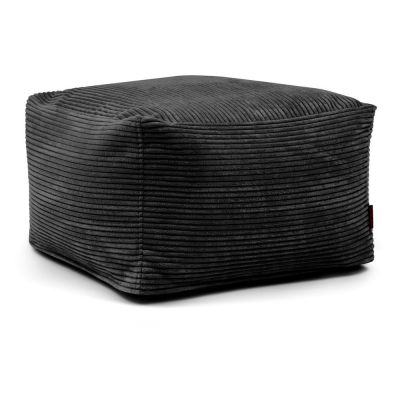 Fotoliu bean bag negru cu tapiÈu009Berie din catifea reiatÄSoftbox MooG âu0080SLOWDOWN