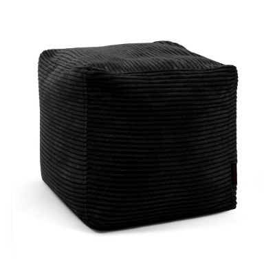 Fotoliu bean bag negru cu tapiÈu009Berie din catifea reiatÄUp! MooG âu0080SLOWDOWN