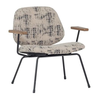 Fotoliu bej cu tapiÈu009Berie din chenille Aure âu0080WOOOD