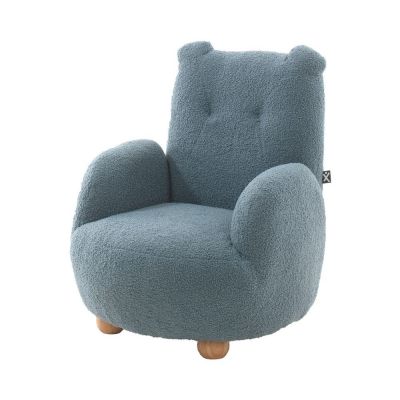 Fotoliu de copii albastru cu tapiÈu009Berie din Èu009BesÄu0083turÄbouclÃ© Rocky âu0080Vipack