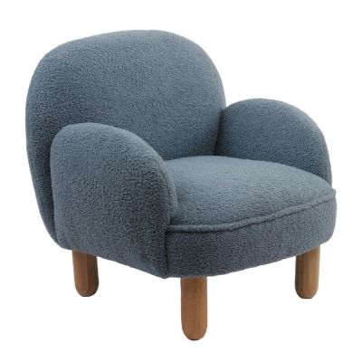 Fotoliu de copii albastru cu tapiÈu009Berie din Èu009BesÄu0083turÄbouclÃ© Rocky âu0080Vipack