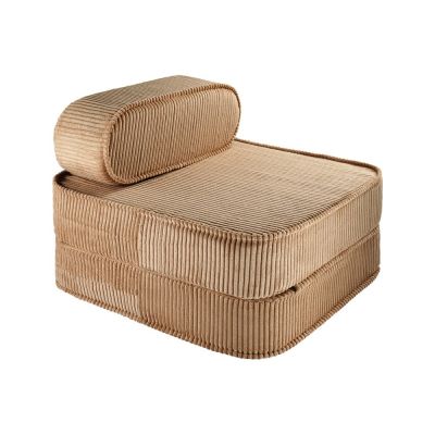 Fotoliu de copii maro cu tapiÈerie din catifea reiatÄFlip âWigiwama