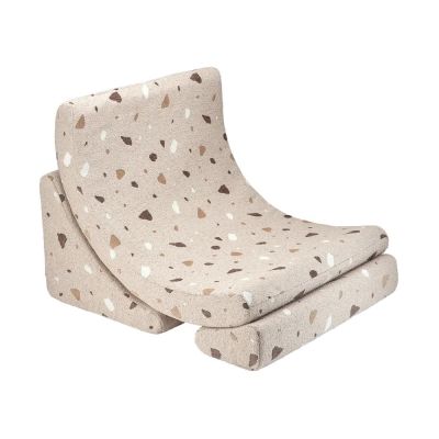 Fotoliu de copii maro deschis cu tapiÈerie din ÈesÄturÄbouclÃ©/cu tapiÈerie din chenille Terrazzo Moon âWigiwama