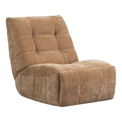 Fotoliu maro deschis reglabil de relaxare cu tapiÈu009Berie din catifea reiatÄHein âu0080WOOOD