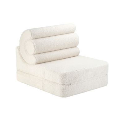 Fotoliu pentru copii crem cu tapiÈu009Berie din Èu009BesÄu0083turÄbouclÃ© Flipster âu0080Wigiwama