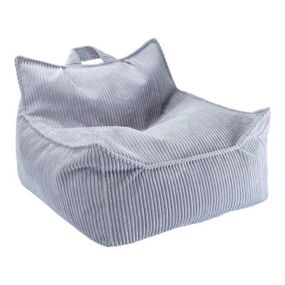 Fotoliu puf pentru copii albastru cu tapiÈu009Berie din catifea reiatÄChair âu0080Wigiwama