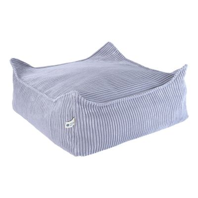 Fotoliu puf pentru copii albastru cu tapiÈu009Berie din catifea reiatÄSquare âu0080Wigiwama