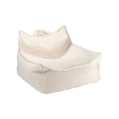 Fotoliu puf pentru copii crem cu tapiÈu009Berie din Èu009BesÄu0083turÄbouclÃ© Chair âu0080Wigiwama