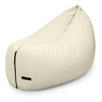 Fotoliu puf pentru copii crem cu tapiÈu009Berie din Èu009BesÄu0083turÄbouclÃ© Clip Clap 115 âu0080SLOWDOWN