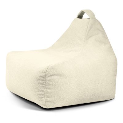 Fotoliu puf pentru copii crem cu tapiÈu009Berie din Èu009BesÄu0083turÄbouclÃ© Game Amuse âu0080SLOWDOWN