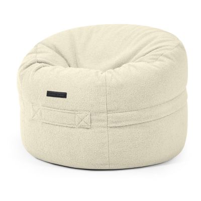 Fotoliu puf pentru copii crem cu tapiÈu009Berie din Èu009BesÄu0083turÄbouclÃ© Roll 80 âu0080SLOWDOWN