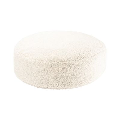 Fotoliu puf pentru copii crem cu tapiÈu009Berie din Èu009BesÄu0083turÄbouclÃ© Round âu0080Wigiwama