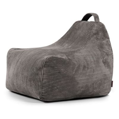 Fotoliu puf pentru copii gri Ã®nchis cu tapiÈu009Berie din catifea reiatÄGame Amuse âu0080SLOWDOWN