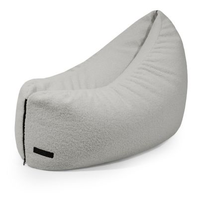 Fotoliu puf pentru copii gri deschis cu tapiÈu009Berie din Èu009BesÄu0083turÄbouclÃ© Clip Clap 90 âu0080SLOWDOWN